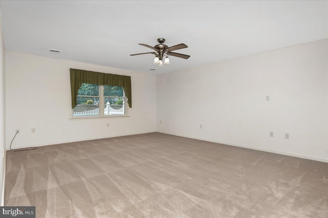 13336 Marquise Dr, Hagerstown, MD 21742 - unfurnished room with light colored carpet, ceiling fan, and baseboards