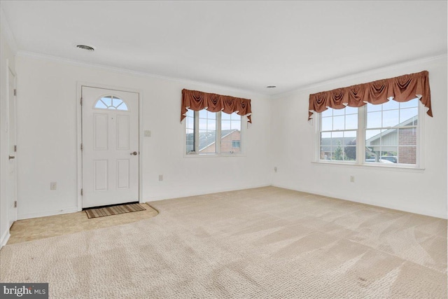 13336 Marquise Dr, Hagerstown, MD 21742 - carpeted entryway with crown molding