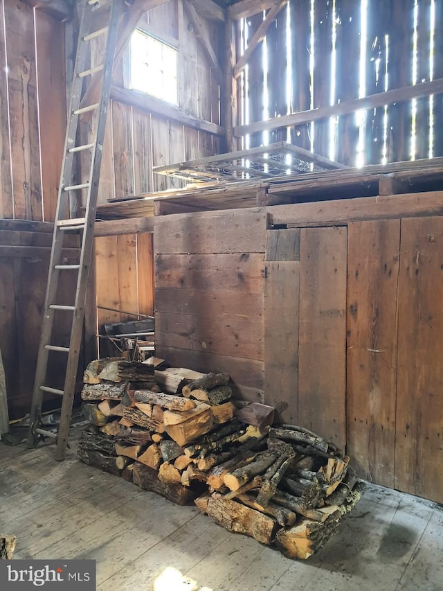 2355 Little Rd, Perkiomenville, PA 18074 - miscellaneous room featuring wood walls and hardwood / wood-style floors