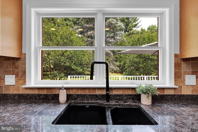 2725 Woodridge Ct, West Friendship, MD 21794 - kitchen view of tasteful backsplash and dark stone counters