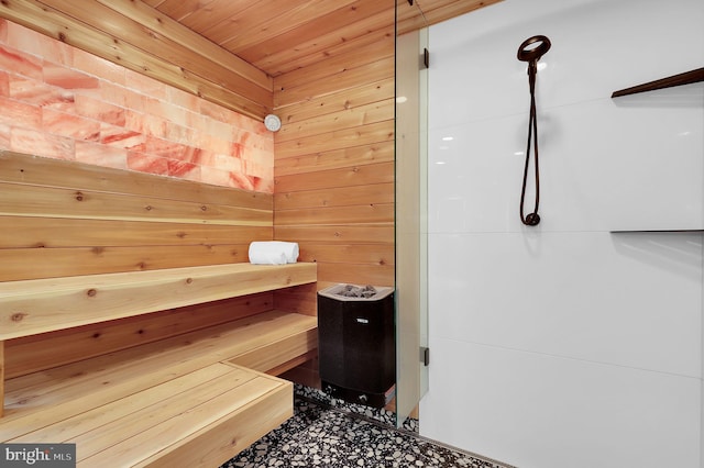 2725 Woodridge Ct, West Friendship, MD 21794 - relaxing sauna with wooden walls and wooden ceiling