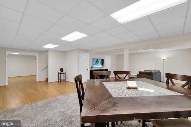 2725 Woodridge Ct, West Friendship, MD 21794 - dining area featuring wood finished floors, stairway, and a paneled ceiling