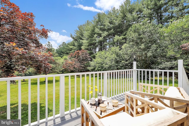 2725 Woodridge Ct, West Friendship, MD 21794 - deck featuring a lawn
