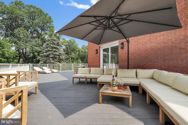2725 Woodridge Ct, West Friendship, MD 21794 - deck with an outdoor living space