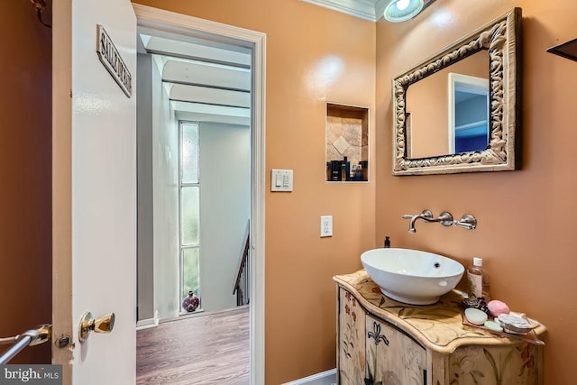 23 Penny Ln Unit 23, Baltimore, MD 21209 - bathroom with vanity and wood finished floors