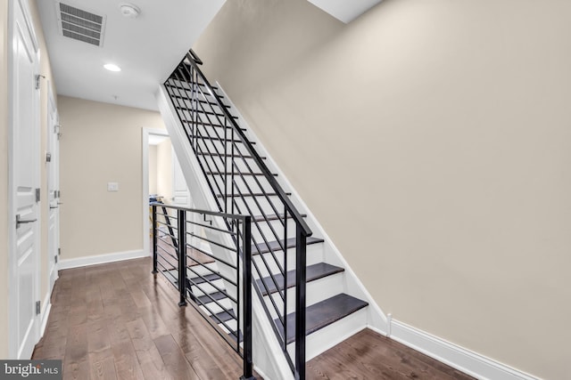 1128 S 24th St S, Philadelphia, PA 19146 - stairs featuring wood finished floors and recessed lighting