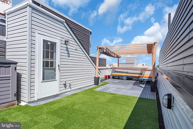 1128 S 24th St S, Philadelphia, PA 19146 - view of grassy yard featuring a pergola