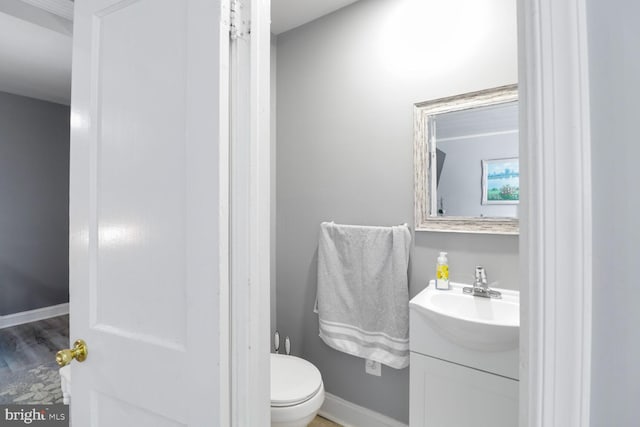 104 Ferndale Rd, Glen Burnie, MD 21061 - bathroom featuring vanity and wood finished floors