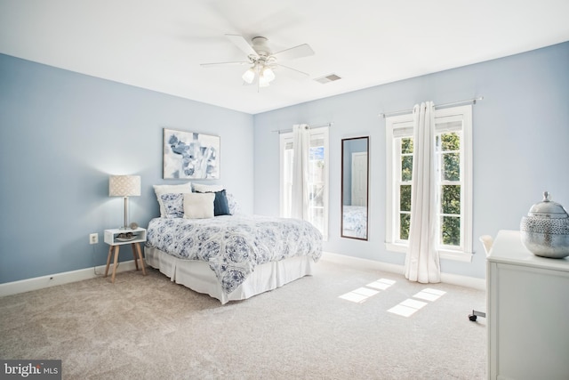 18510 Barton Creek Pl, Leesburg, VA 20176 - bedroom with carpet flooring and a ceiling fan
