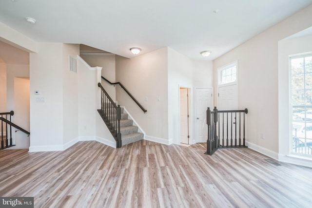 5514 Aeriel Pl, Frederick, MD 21703 - foyer with light wood finished floors and baseboards