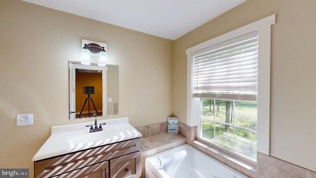 542 Hidden Acres Rd, Mount Storm, WV 26739 - bathroom featuring vanity and a tub with jets