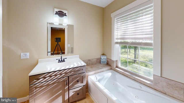542 Hidden Acres Rd, Mount Storm, WV 26739 - bathroom with vanity and a whirlpool tub