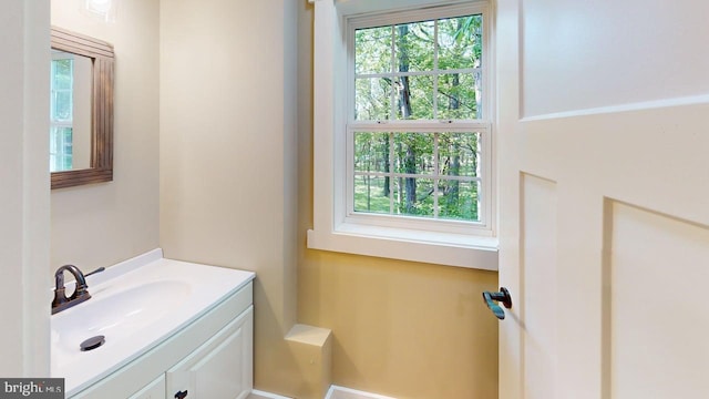 542 Hidden Acres Rd, Mount Storm, WV 26739 - bathroom featuring vanity and healthy amount of natural light