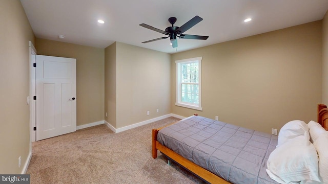 542 Hidden Acres Rd, Mount Storm, WV 26739 - bedroom featuring carpet flooring, recessed lighting, and a ceiling fan