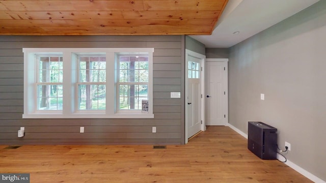 542 Hidden Acres Rd, Mount Storm, WV 26739 - entrance foyer with wood finished floors and wooden ceiling