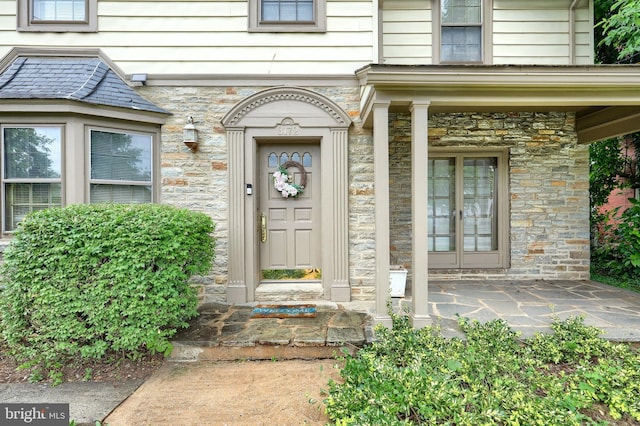 3172 N George St, Emigsville, PA 17318 - property entrance with stone siding
