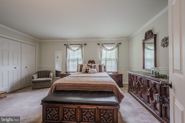 3305 Keswick Way Unit 3305D, West Chester, PA 19382 - bedroom featuring light colored carpet and ornamental molding