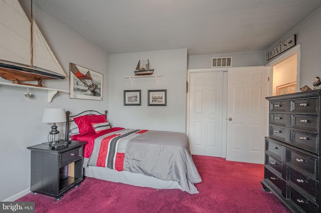 3305 Keswick Way Unit 3305D, West Chester, PA 19382 - bedroom featuring dark colored carpet and a closet