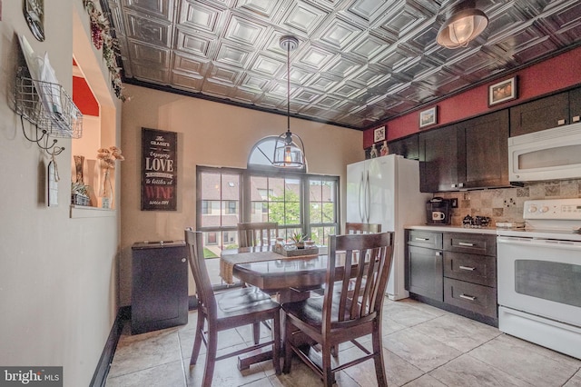 3305 Keswick Way Unit 3305D, West Chester, PA 19382 - dining area with an ornate ceiling and baseboards