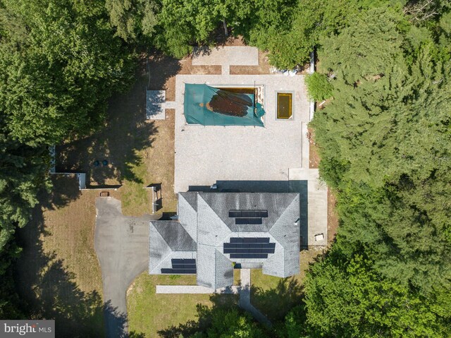 2299 Long Acre Dr, Effort, PA 18330 - view from above of property with a pool