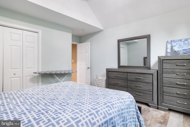2299 Long Acre Dr, Effort, PA 18330 - bedroom featuring vaulted ceiling, light wood finished floors, and a closet