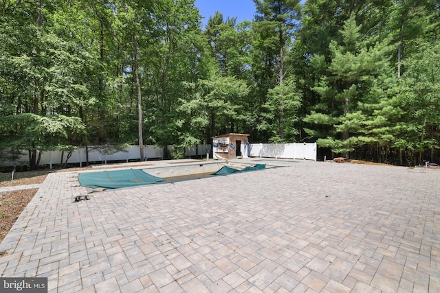 2299 Long Acre Dr, Effort, PA 18330 - view of pool with a fenced backyard, a patio, and an outdoor structure