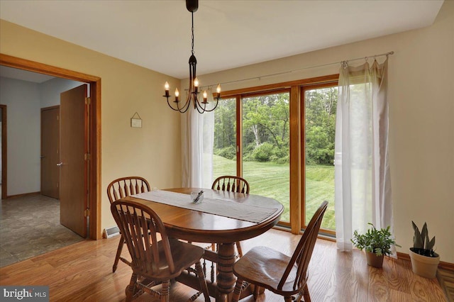 96 Gunhart Rd, Mohnton, PA 19540 - dining room with a chandelier and wood finished floors
