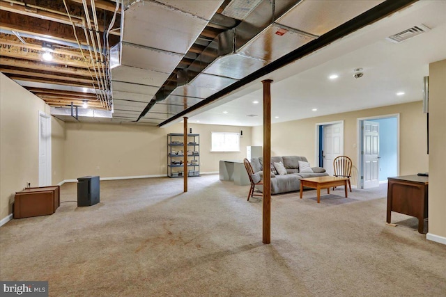 96 Gunhart Rd, Mohnton, PA 19540 - basement with carpet and recessed lighting