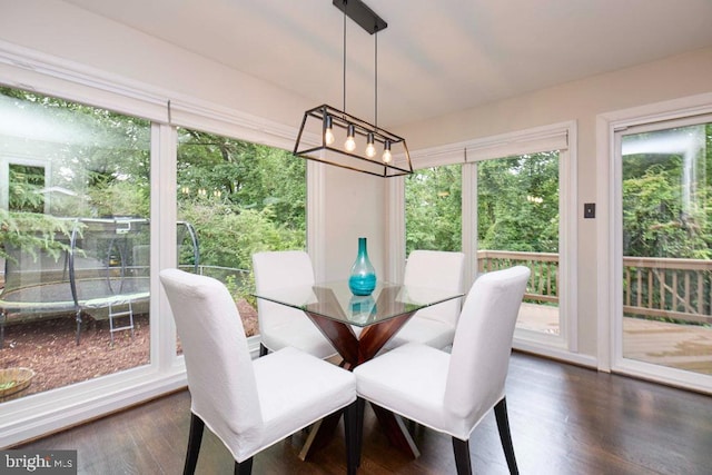2301 N Tracy St, Alexandria, VA 22311 - dining area featuring dark wood-style flooring