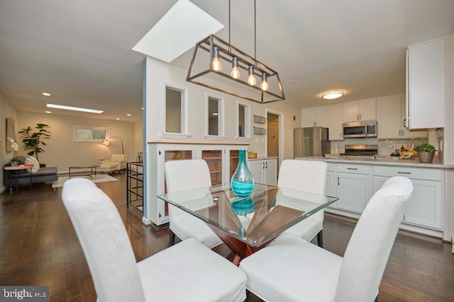 2301 N Tracy St, Alexandria, VA 22311 - dining area featuring dark wood-type flooring and recessed lighting