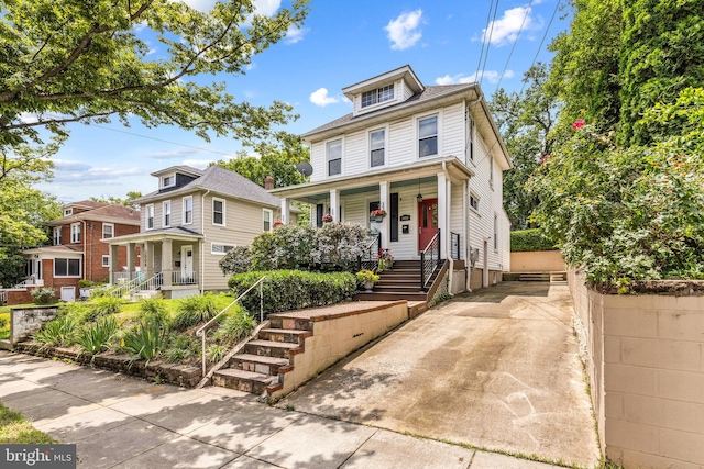 3010 26th St NE, Washington, DC 20018 - traditional style home featuring a porch and driveway