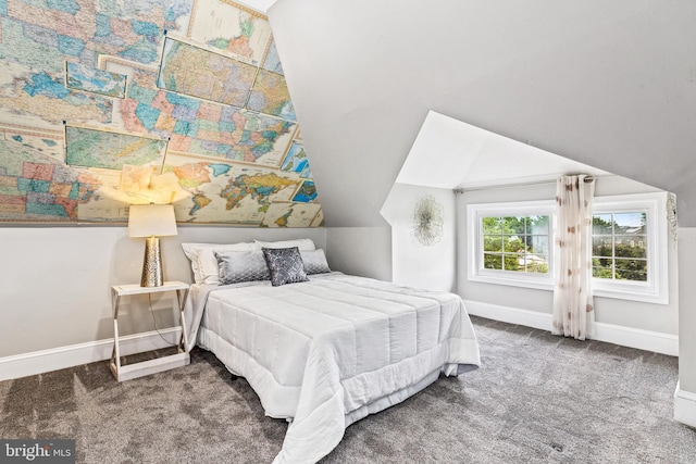 3010 26th St NE, Washington, DC 20018 - carpeted bedroom featuring baseboards and vaulted ceiling