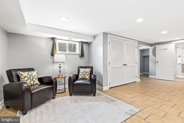 3010 26th St NE, Washington, DC 20018 - sitting room featuring recessed lighting and light tile patterned floors