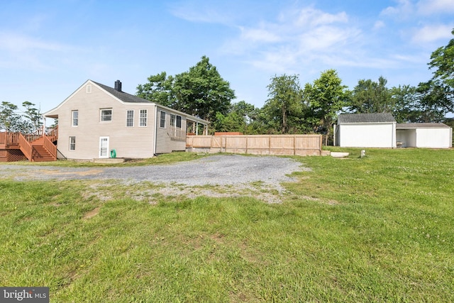1611 Hudson Hollow Rd, Stephens City, VA 22655 - view of yard with a storage unit, a deck, and stairway