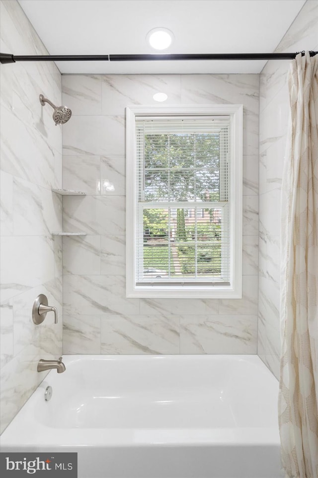 8119 Clyde Bank Rd, Towson, MD 21286 - full bathroom featuring shower / bath combo with shower curtain