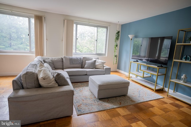 1900 Lyttonsville Rd Unit 514, Silver Spring, MD 20910 - living area featuring healthy amount of natural light and baseboards