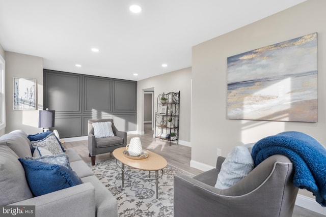 1 Gainor Ave, Maple Shade, NJ 08052 - living area with light wood-style flooring and recessed lighting