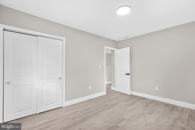 1 Gainor Ave, Maple Shade, NJ 08052 - unfurnished bedroom featuring light wood-style flooring and a closet