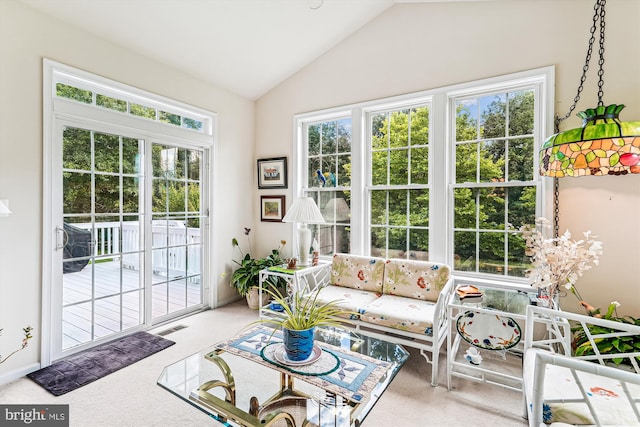 13298 Fieldstone Way, Gainesville, VA 20155 - living area with carpet flooring and lofted ceiling