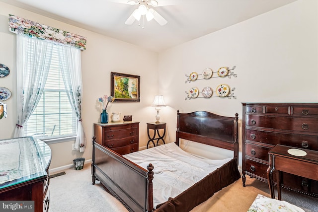 13298 Fieldstone Way, Gainesville, VA 20155 - bedroom with light carpet and a ceiling fan