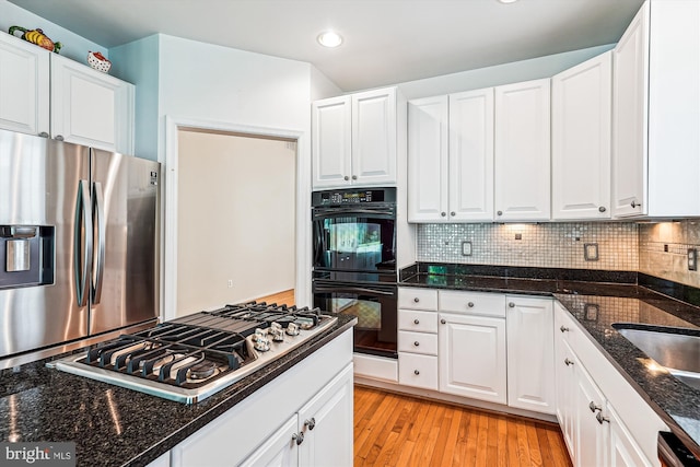 13298 Fieldstone Way, Gainesville, VA 20155 - kitchen featuring appliances with stainless steel finishes, white cabinetry, recessed lighting, and backsplash