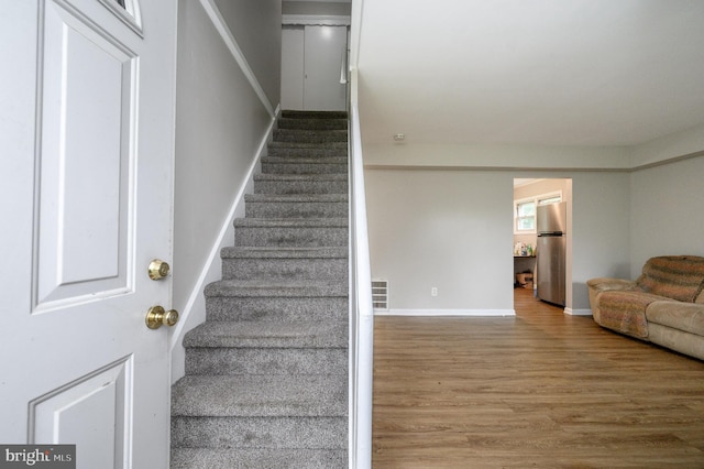 1075 Fireside Ave, Trenton, NJ 08618 - stairs featuring wood finished floors and baseboards