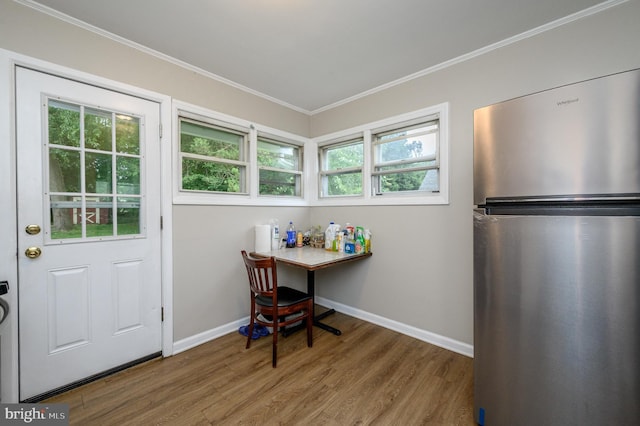 1075 Fireside Ave, Trenton, NJ 08618 - dining area with wood finished floors and crown molding