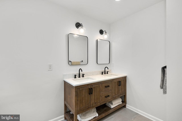 818 Northridge Way, Severna Park, MD 21146 - full bath featuring baseboards and double vanity