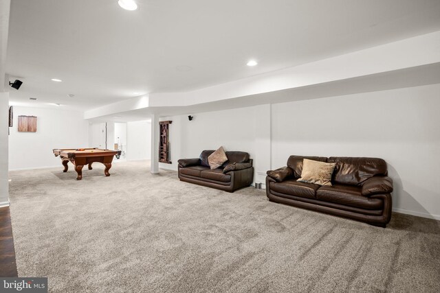 818 Northridge Way, Severna Park, MD 21146 - playroom featuring pool table, carpet floors, and recessed lighting