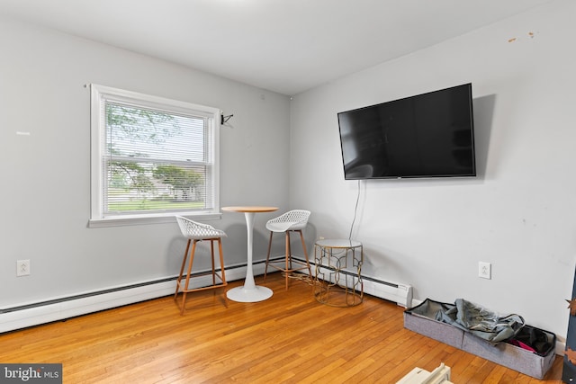 101 Horners Rd, Carlisle, PA 17015 - living area with hardwood / wood-style flooring and a baseboard radiator