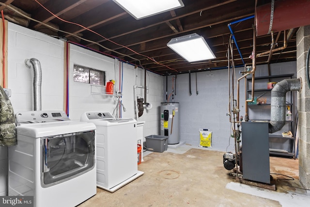 101 Horners Rd, Carlisle, PA 17015 - unfinished basement featuring water heater and separate washer and dryer