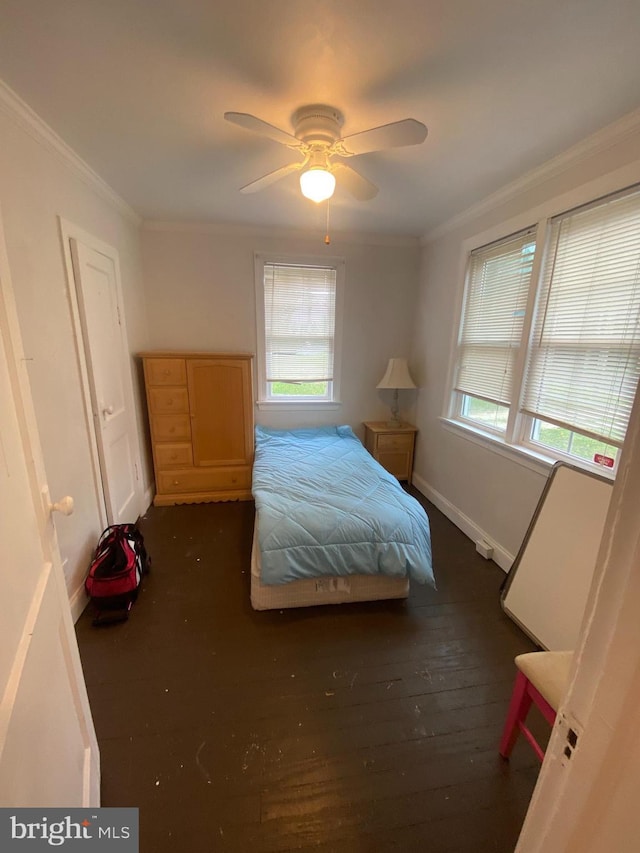 6752 Harding Hwy, Mays Landing, NJ 08330 - bedroom featuring wood finished floors, ornamental molding, and ceiling fan