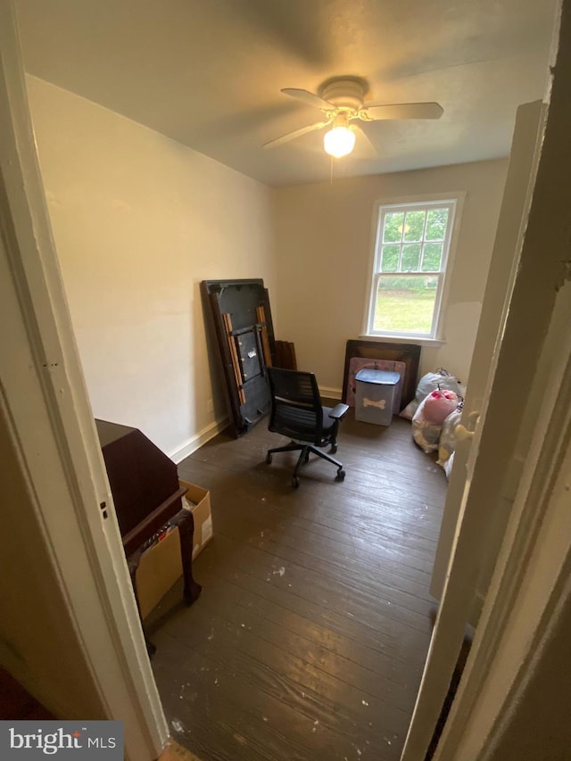 6752 Harding Hwy, Mays Landing, NJ 08330 - sitting room featuring ceiling fan and wood-type flooring