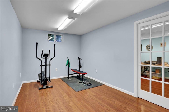 509 W Reeser St, Leesport, PA 19533 - exercise area with wood finished floors and baseboards